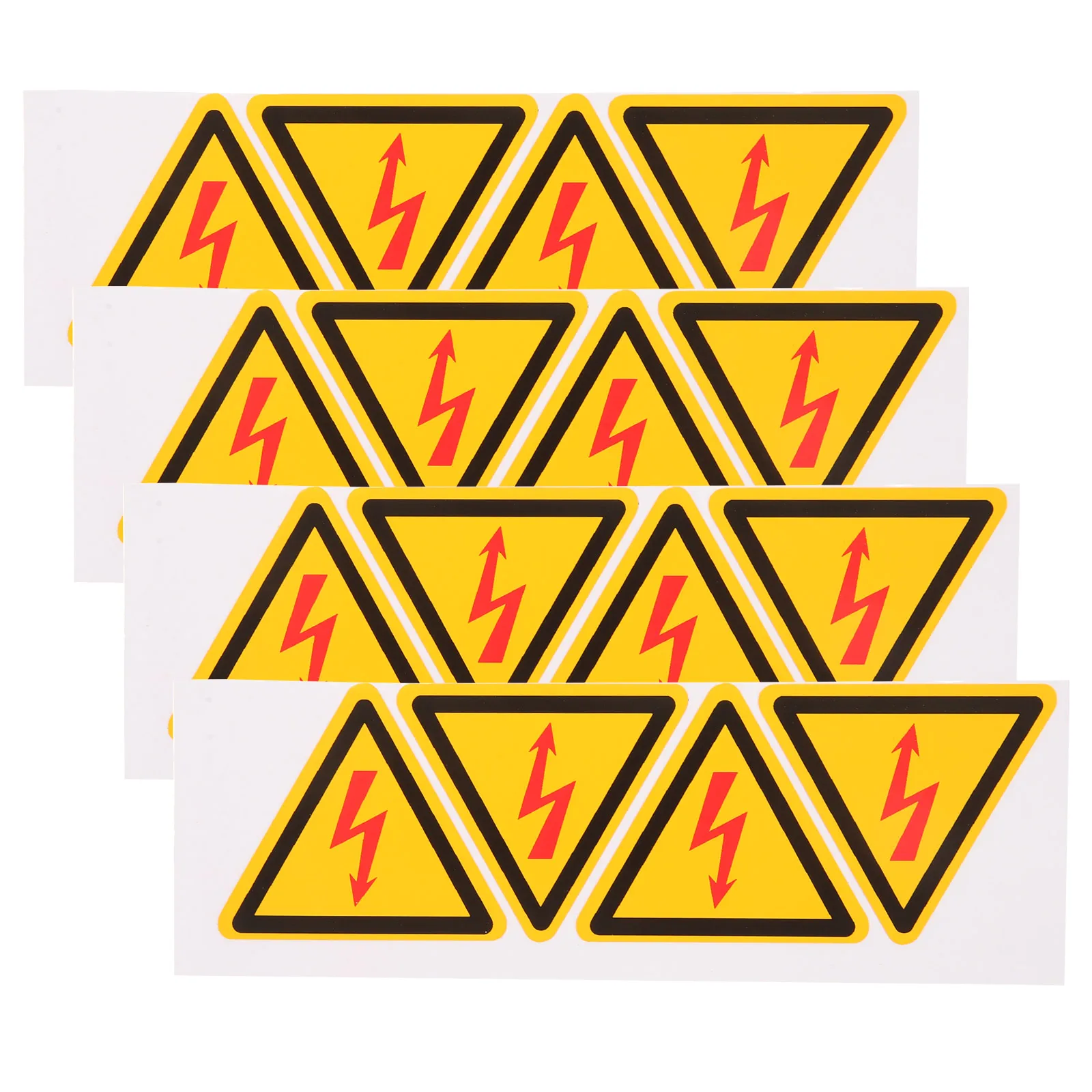 4pcs Electric Shock Warning Stickers High Voltage PVC Self Adhesive Electrical Panel Labels Safety Signs Traffic