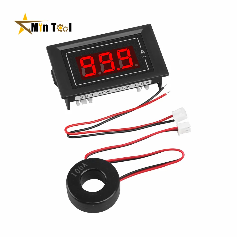 D85-5035A Ac 220V 100Alcd Digitale Voltmeter Spanningsmeter Volt Instrument Tool Voltmeter Panel Indicator Lamp Meter