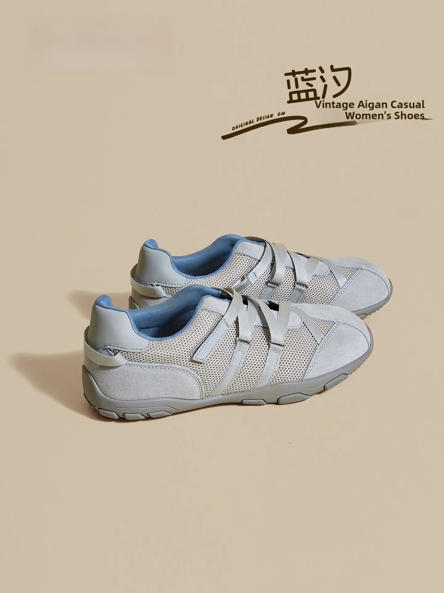 

Agsdon Ballet Mary Jane Women's Shoes Breathable Sporty Casual Deqin Summer New Style Cross Strap Color Block Mesh
