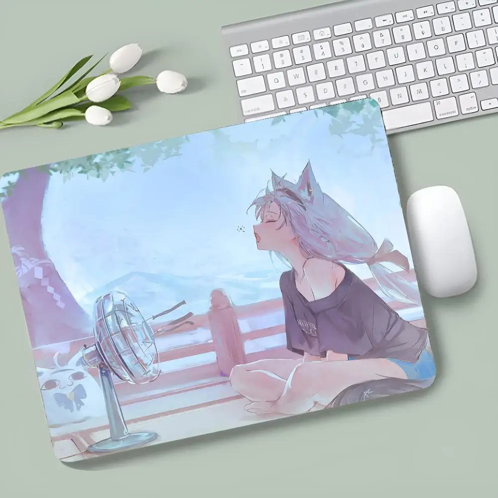 Nekomata Okayu  MINISO Mouse Pad E-sports players Game Accessories Game Keyboard Pad Gamer Desktop Mat Deskmat Keyboard Pad XXL