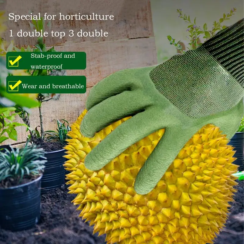 

1Pair Gardening Gloves Latex Waterproof Horticultural GlovesPuncture-Resistant Rubber Tools Thorn-Proof Waterproof Accessories