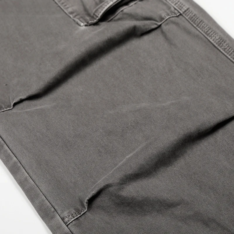 Pleated Cargo Pants  Mens Multi-Pocket Washed Distressed Retro Casual Straight Baggy Wide Leg Pants Man