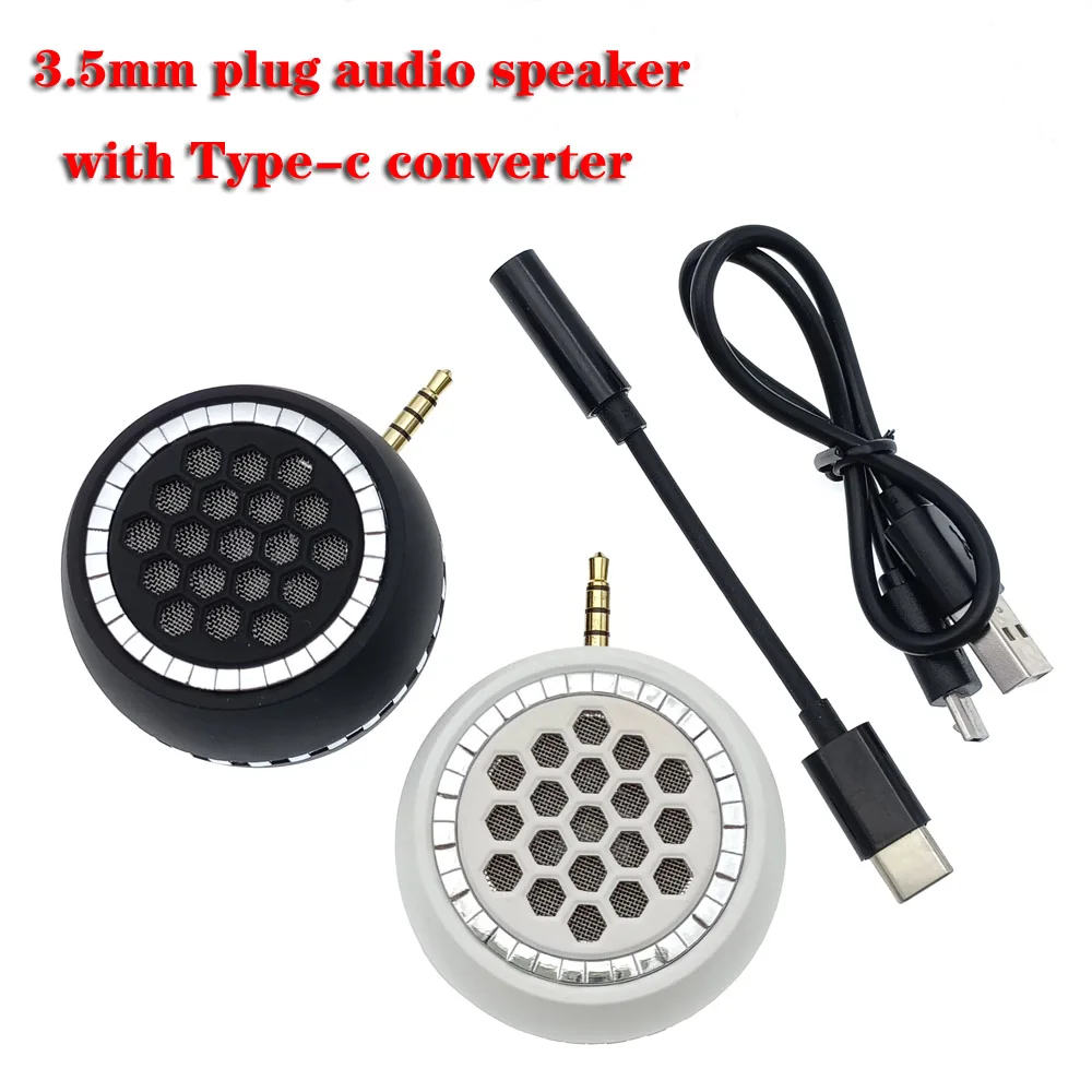 Minialtavoz portátil Universal para Teléfono Móvil, 1 piezas en línea, conector de Audio de 3,5mm, tipo c