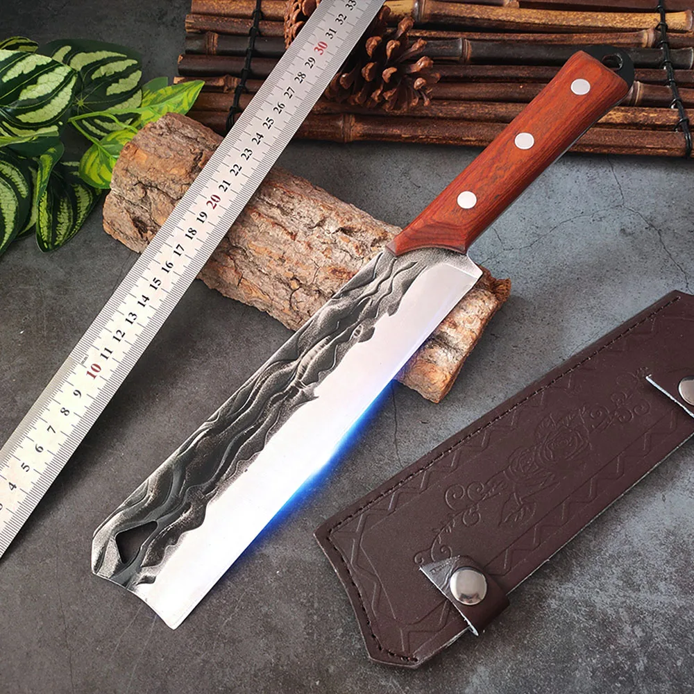 Outdoor Cleaver Cutting Forest Serbian Chef Knife Thickening of Manganese Steel Firewood Knife Chopping Bamboo Chopping Tree