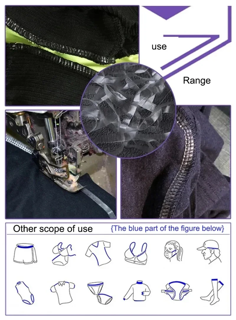 Sprzedaż hurtowa 6/8/10/15/20mm przezroczysty elastyczna opaska TPU koszula Overlock biustonosz pasek maska do szycia DIY akcesoria sportowe