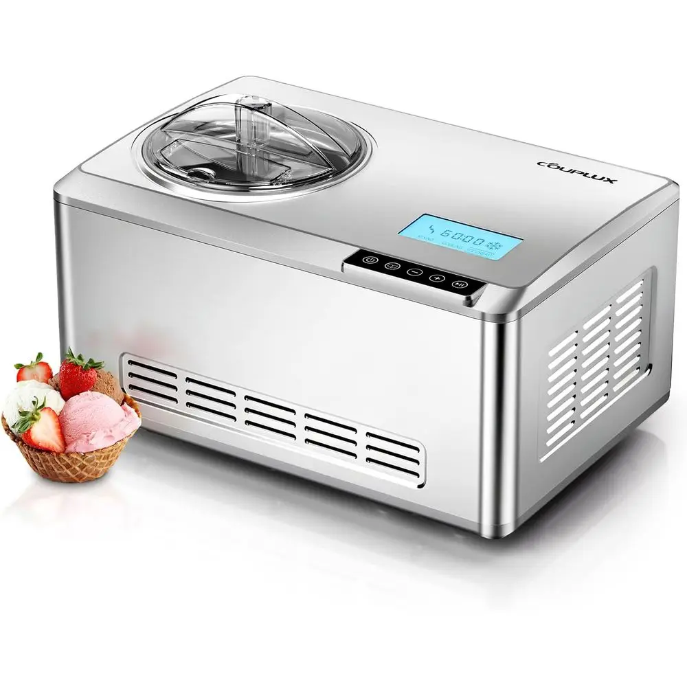 

Ice Cream Maker, astest reezing 2.1QT Ice Cream hine with Built-in Compror Easy Operate & Clean Automatic Ice Cream Maker hine A