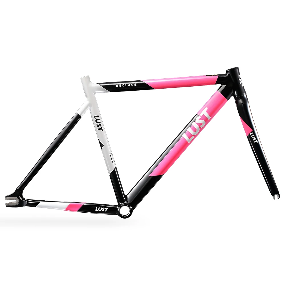 Fixed Gear Frame Set AL7005 Carbon Fork 51cm Red