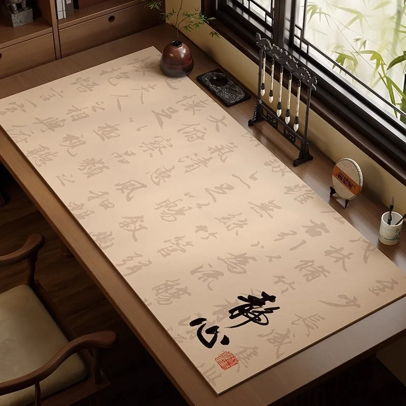 Chinese Style Wool Felt Desk Mat - Calligraphy & Painting Writing Pad | Non-Slip Inkproof Table Cover for Brush Pen Art 40x60 cm