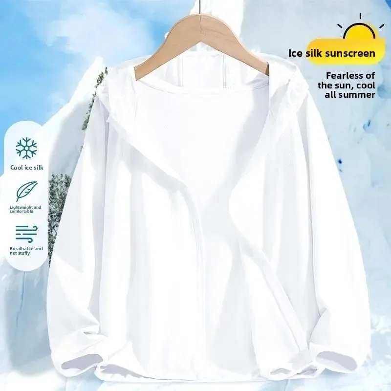 Sunscreen Clothing  + Summer Young Men and Women Sunscreen Clothing Outdoor Ultra-light and Cool Skin Clothing UV Protection