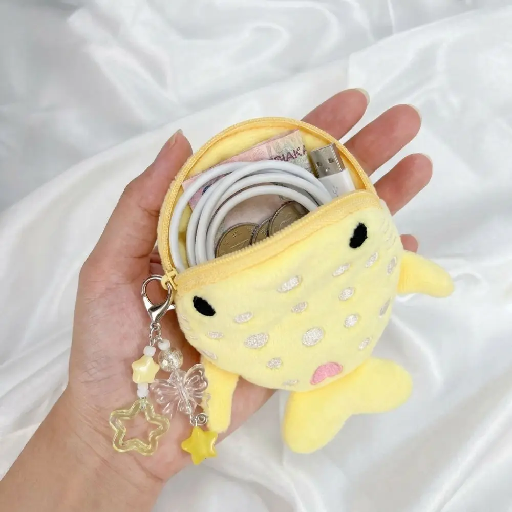 Fashion Portable Whale Shark Coin Purse Mini Size with Pendant Wallet Adorable Cartoon Zipper Change Bag Backpack Accessory