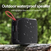 New Product 2024 IPX7 Portable Wireless Bluetooth Speakers 40W High-power Stereo Soundbox LED RGB Lights for Home and Outdoors