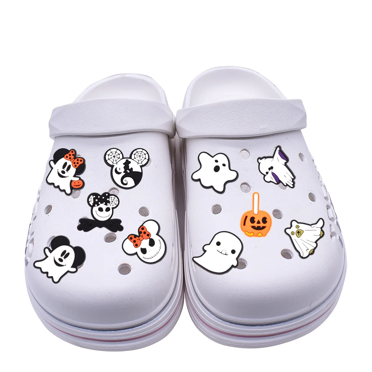 Cute Cartoon Ghost Pumpkin Halloween Pvc Charm Shoes Accessories Garden Shoes Sandals Clogs Diy Decoration Holiday Party Gifts