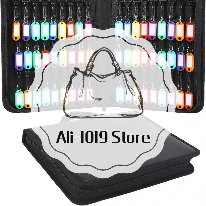 Portable Key Storage Box Smooth Zipper Design Anti-dust Small Key Pouch for School Travel Home Office Use