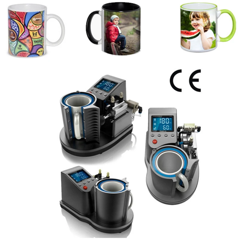 New Ariival ST-110 Pneumatic Mug Heat Press Machine Sublimation Printer 2D Digital Thermal Mug Printing Machine