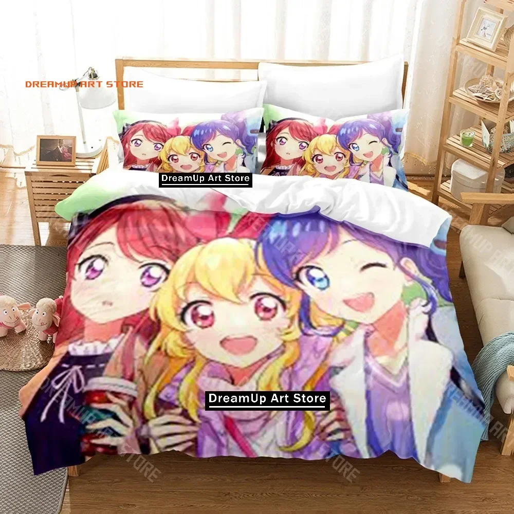 2026 3D Print Aikatsu! Bedding Set Single Twin Full Queen King Size Bed Set Adult Kid Bedroom Duvetcover Sets Anime Bed Sheet