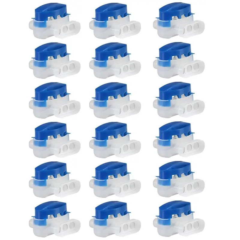 [NEWA76K!】 18PCS 3-Way Wire Connectors, Waterproof Electrical IDC 314-BOX Cable Connectors For 22-14AGW Wires Robotic Lawn Mower