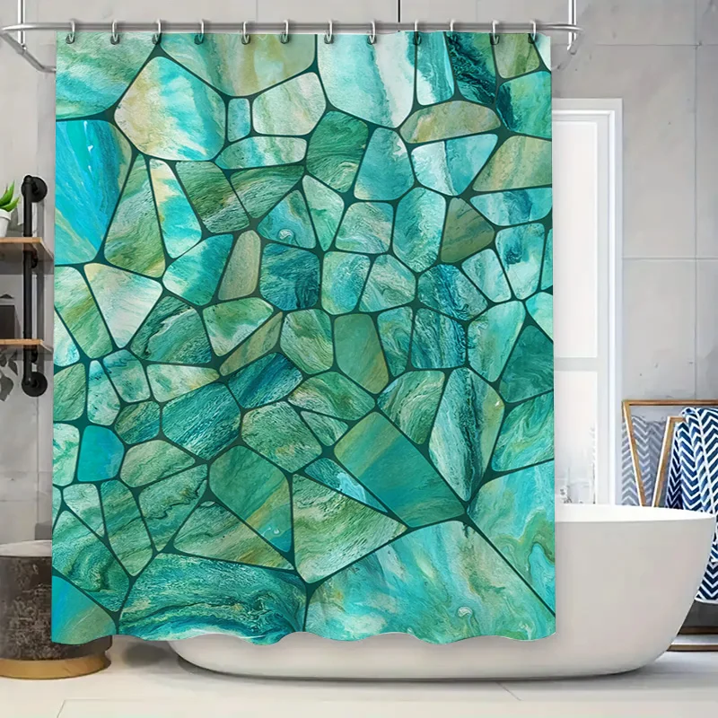 Modern Bathroom Decor Shower Curtain with Freshness Motivational Quote in Black Text on White Fabric Size 180x243cm