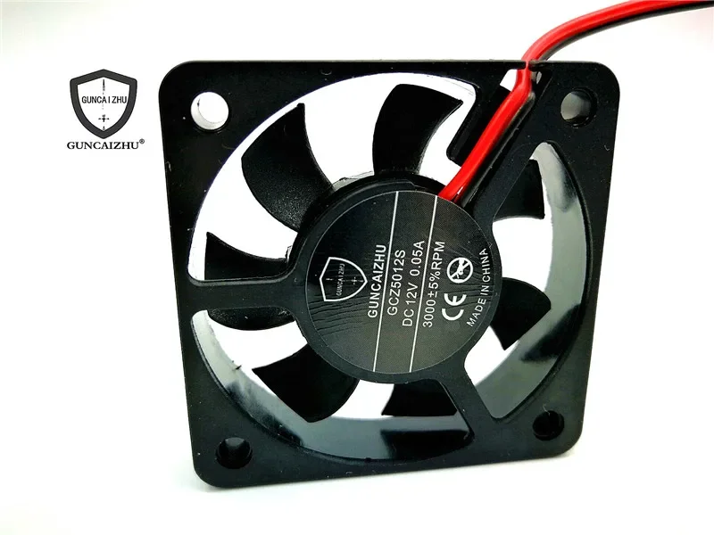 pa Guncaizhu كتم الصوت 5010 5 سم 50 * 50 * 10 مم حجم هواء صغير 12v0.05a مروحة تبريد