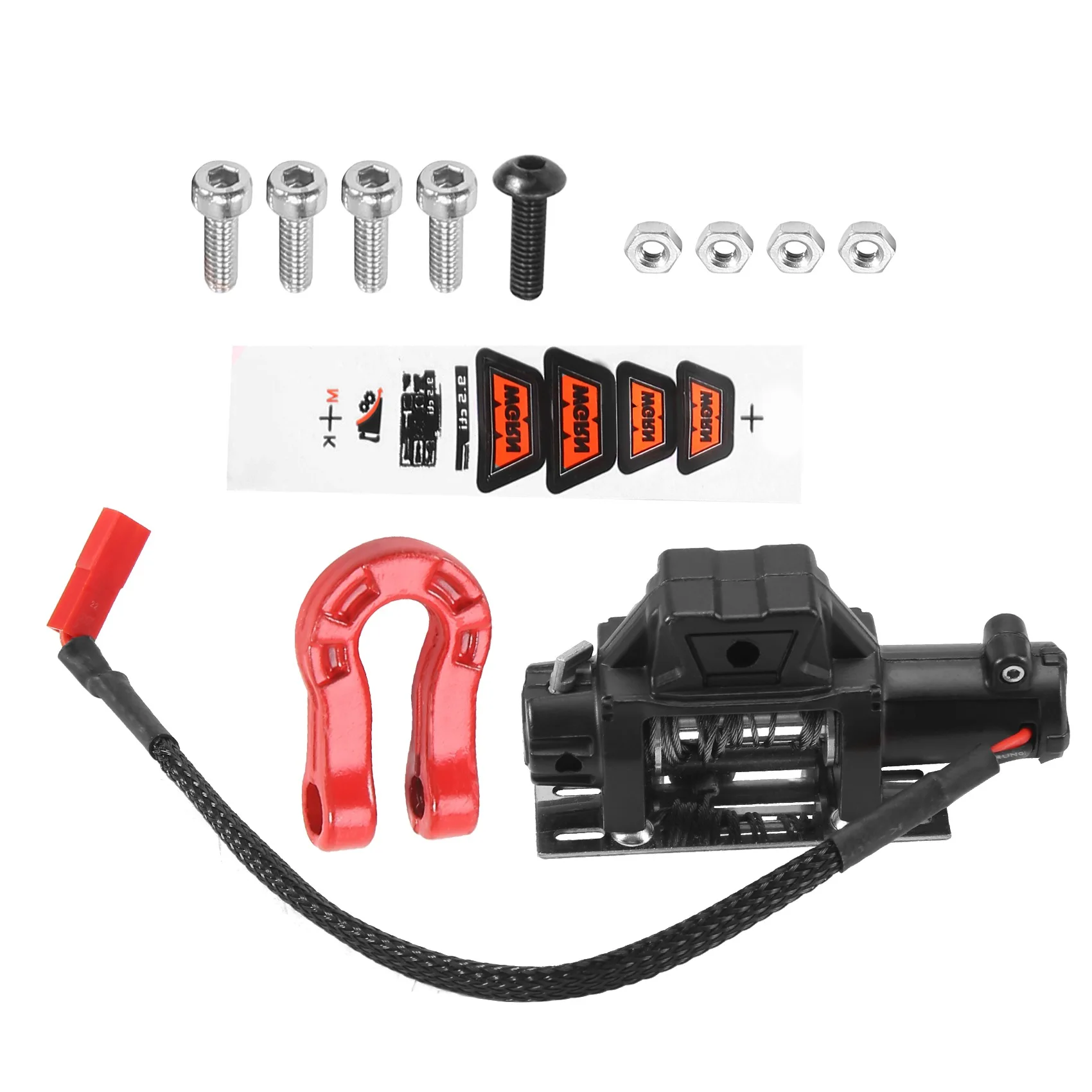 

N03R-Metal Steel Wire Automatic Simulated Winch For 1/10 RC Crawler Car Axial SCX10 90046 Traxxas TRX4 D90 Redcat