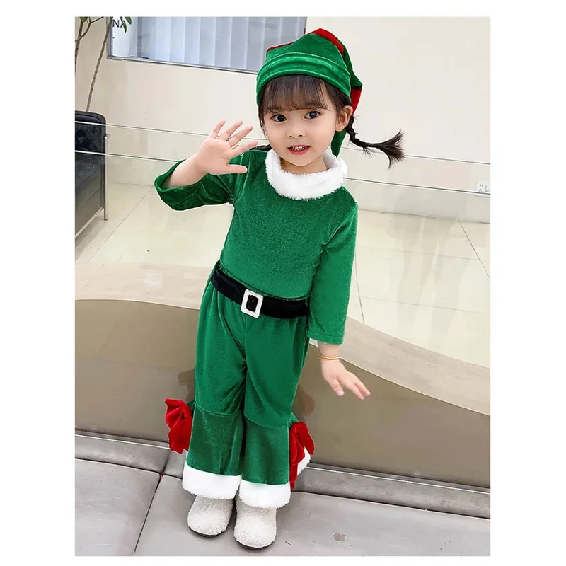 子供のためのサンタクロースのコスプレ衣装,クリスマススーツ,カーニバルパーティー,新年のパフォーマンス,赤ちゃんのための豪華な衣装,クリスマスプレゼント