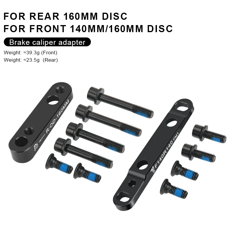 RIDERACE Road Bike Disc Brake Flat Mount Adapter Ultralight For Bicycle Front 140mm / 160mm Rear 160mm Adapter Bracket - view 2