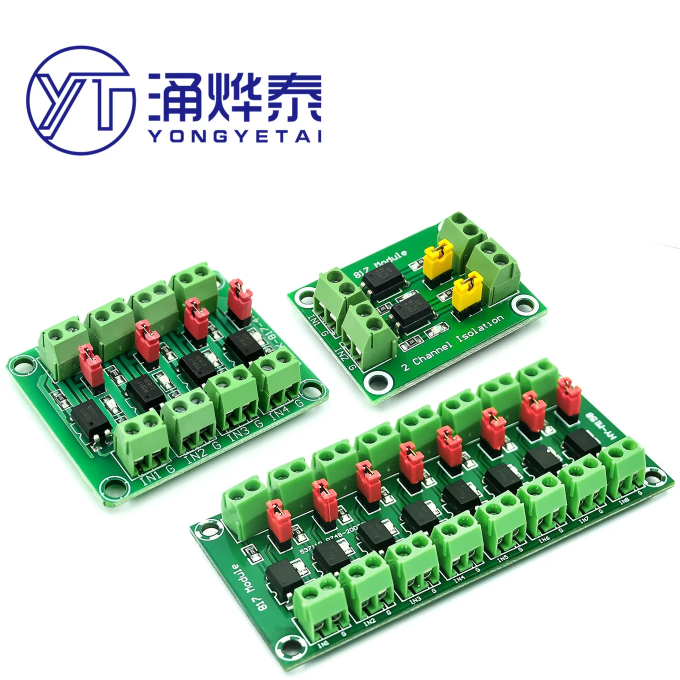 YYT 817 Optocoupler 2/4/8 Road Voltage Isolation Board Voltage Control Adapter Module Drive Photoelectric Isolation Module