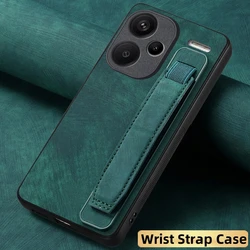 Wrist Strap Holder Case For Xiaomi Redmi Note 13 12 11 10 Pro Plus 5G 13C 4G 12C 11S 10S 10T 10C ShockProof Back Cover Funda