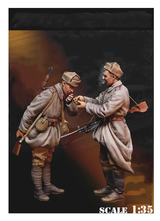 1/35 Resin Model Figure GK ,2 Figure , Unassembled and unpainted kit