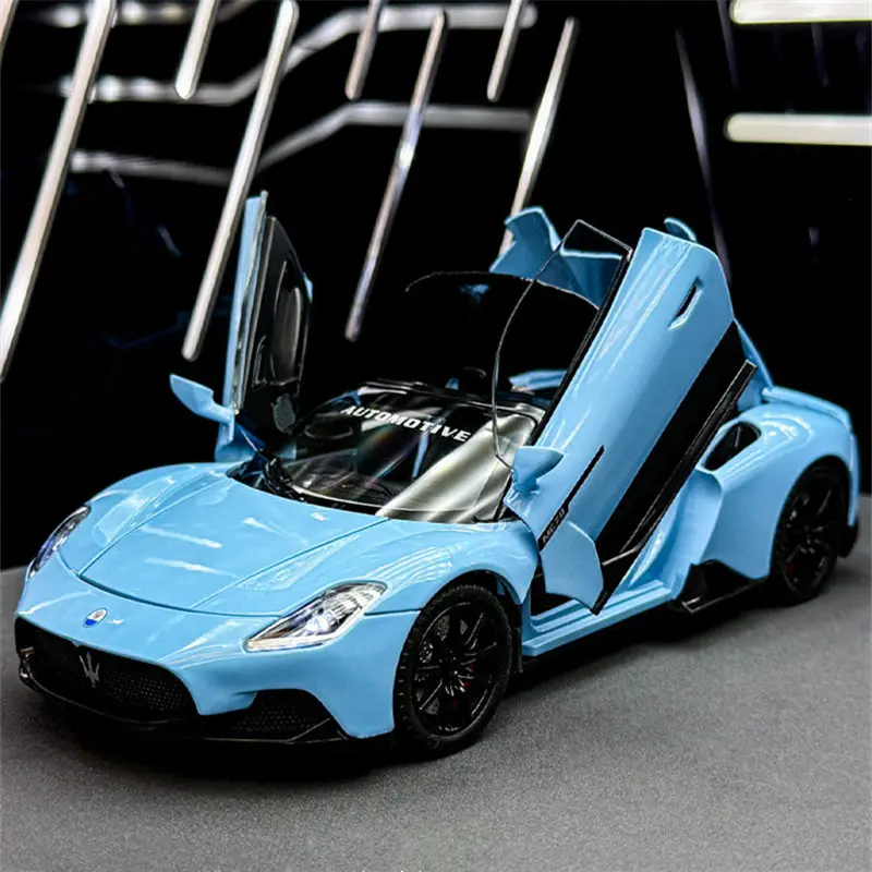 

Модель спортивного автомобиля Maserati MC20 Cabrio из сплава, масштаб 1:32, литая металлическая модель гоночного автомобиля со звуком и светом, детская игрушка, подарок