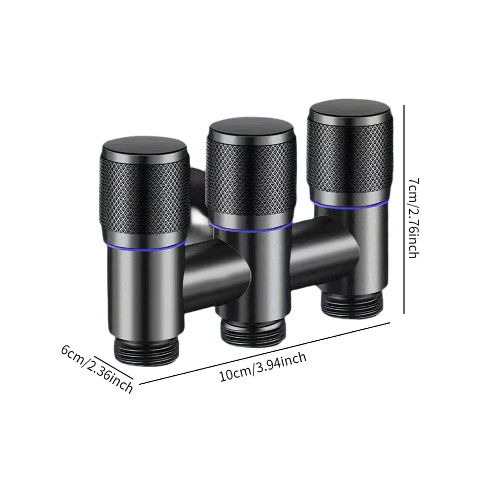 Angle Stop Valve para Lavandaria, Control Valve, desviador, 1 em 3 out, 1/2 in