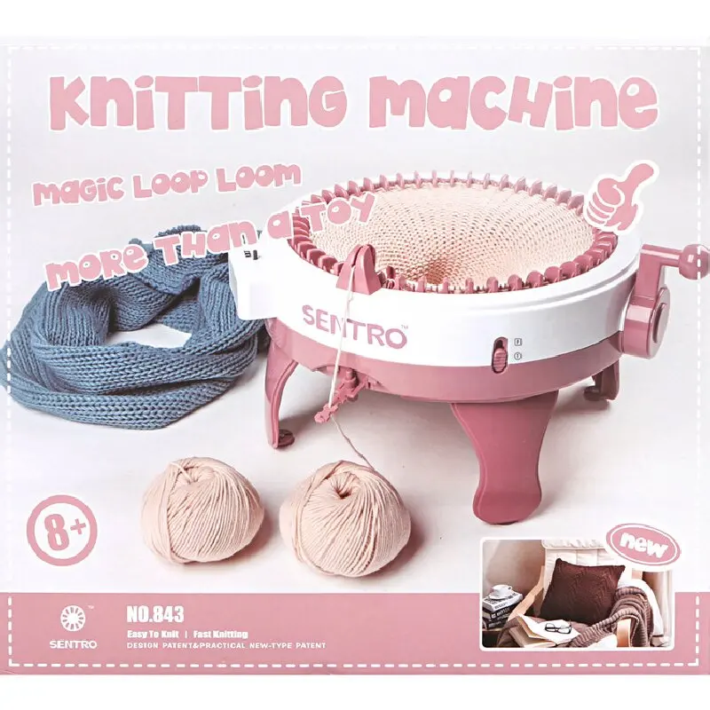 Imagem -03 - Cilindro lã Tear Cachecol Handmade Knitting Machine Suéter Chapéu Meias Adulto Crianças Artefato Preguiçoso Presente de Natal 22 40 Agulha