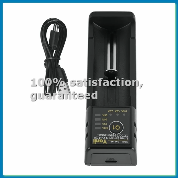 18650 Battery Charger 26650 Usb Smart Nickel Hydrogen Aa Aaa 21700 Single Slot Lithium Battery Charger-ABVM