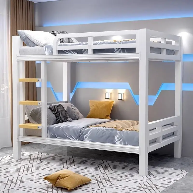 Thickened iron bed bunk two-story home hotel e-sports wrought iron rental house college student dormitory double bed
