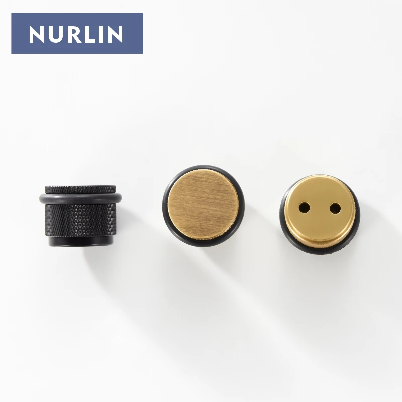 Nurlin Brass Stable New Knurled Door Stopper Gates Stop Adjustable 3cm Height Suitable For Installing Wooden And Cement Flooring