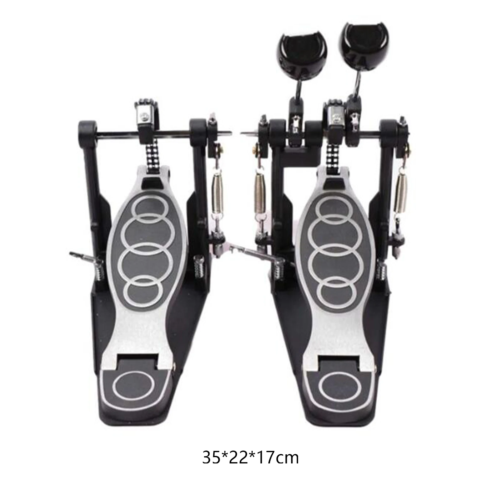 Double Bass Drum Pedal No Slip for Electronic Drums Kick Drum Set Jazz Drums，Double Kick Drum Pedal for Bass Drum Accessories