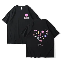 Hot  Stray  Kids  Maxident T-Shirt  Women Men Summer Casual Kpop Short Sleeve T-Shirt Men's T-shirts Couple T-shirts