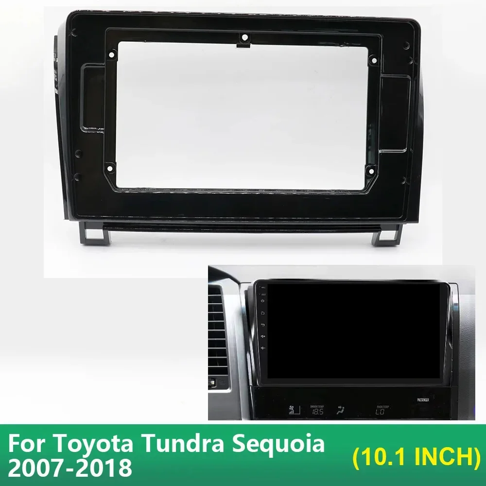 10.1 Inch Car Radio Fascia Frame 2DIN Install Panel Dashboard For Toyota Tundra Sequoia 2007-2018