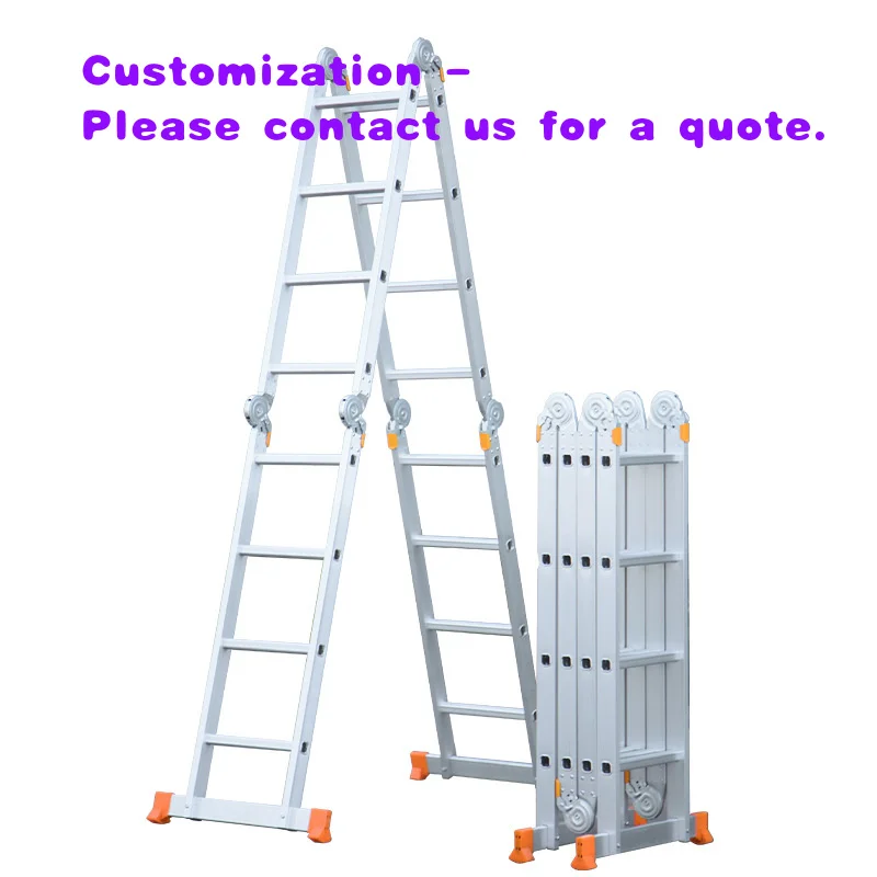 

custom.Industrial-Style Wall-Mounted Aluminum Folding Attic Stairs Retractable Collapsible Loft Ladder Apartment & Warehouse