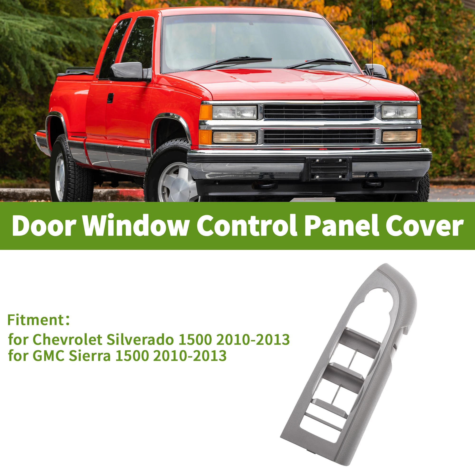 

UXCELL передняя левая боковая рамка переключателя окна, крышка No 25932467/20877657, накладка панели переключателя управления двери для Chevrolet Silverado 15