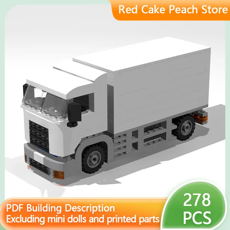 

Модель городской автомобиль MOC, строительные кирпичи, встроенная рама, сверхмощный грузовик, модульная технология, детские праздничные подарки, сборка игрушек, костюм