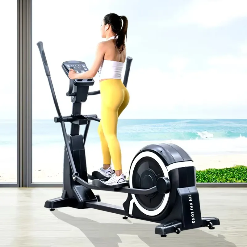 مدرب بيضاوي الشكل منزلي تجاري - آلة مشي بيضاوية الشكل، آلة مشي LCD بدون توصيل معدات اللياقة البدنية في صالة الألعاب الرياضية #4