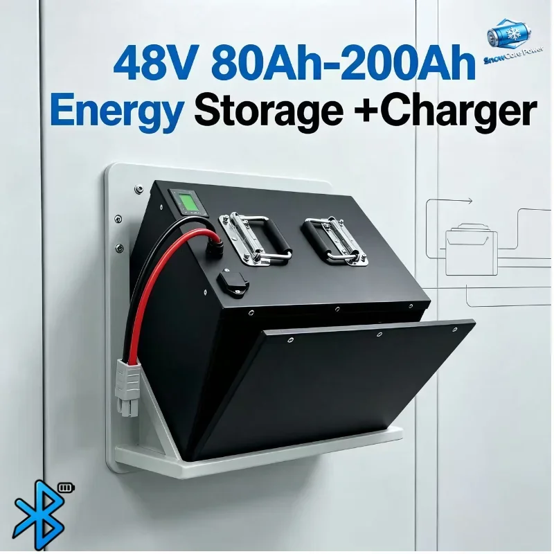 48V Rechargeable High-Capacity Li-ion Storage Battery 100Ah-330Ah, Deep Cycle Power Pack for 10KW/18KW Inverter, Telecom Equipme