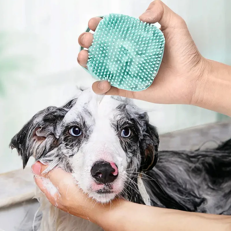 Pet Accessories Shampoo Massager Brush Bathroom Puppy Cat Massage Comb Grooming Shower Brush For Bathing Soft Brushes For Dogs