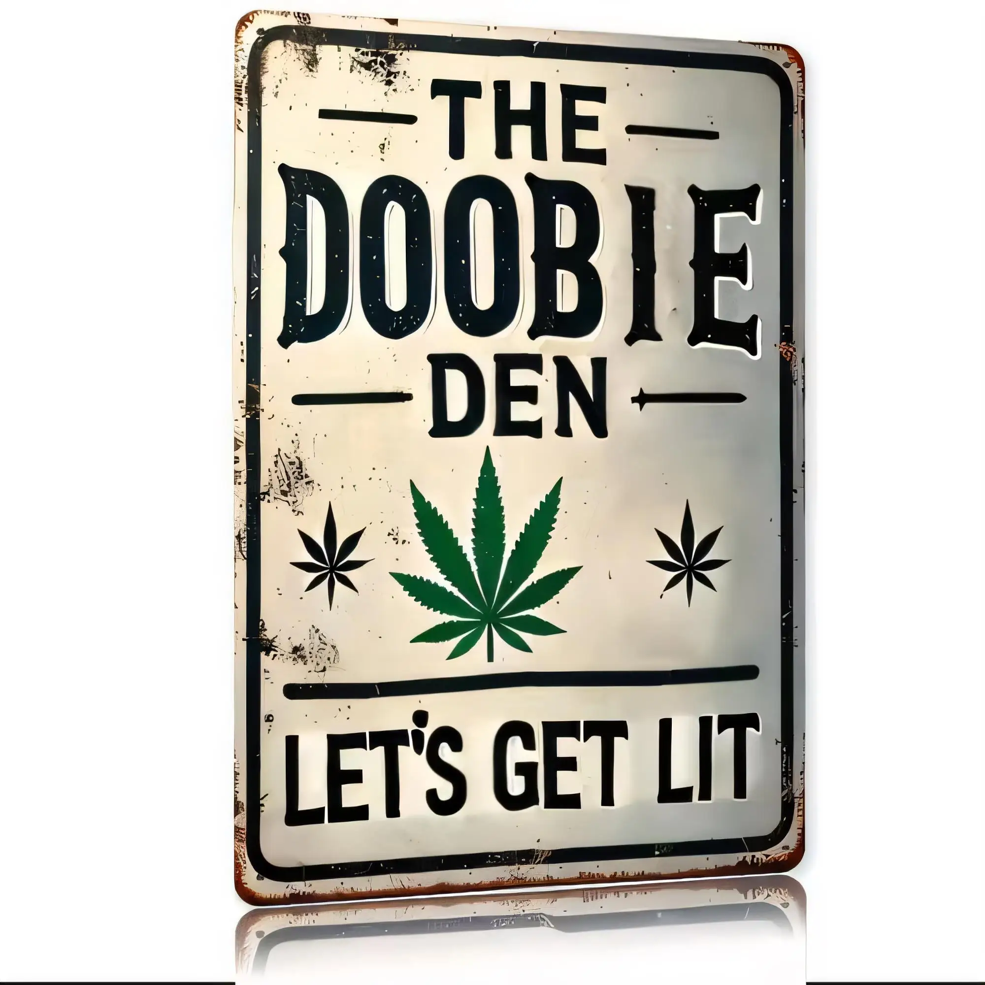 Tin Sign The Double Den Let’s Get Lifted Retro Leaf Metal Wall Plaque Bar Pub Man Cave Home Decor Vintage Indoor Outdoor Sign