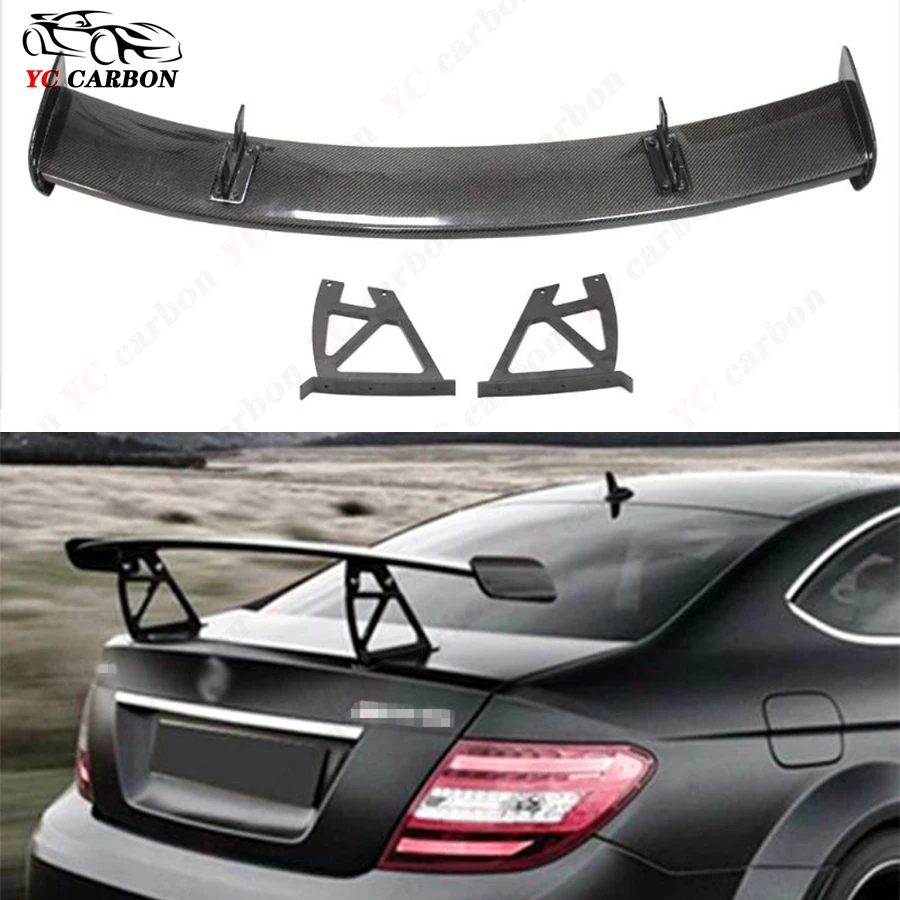 

For Mercedes-Benz C Class W204 C63 C180 C260 2008-2013 Carbon Fiber Rear Trunk Spoiler Guide Wing Rear Wing Car Trunk Diverter