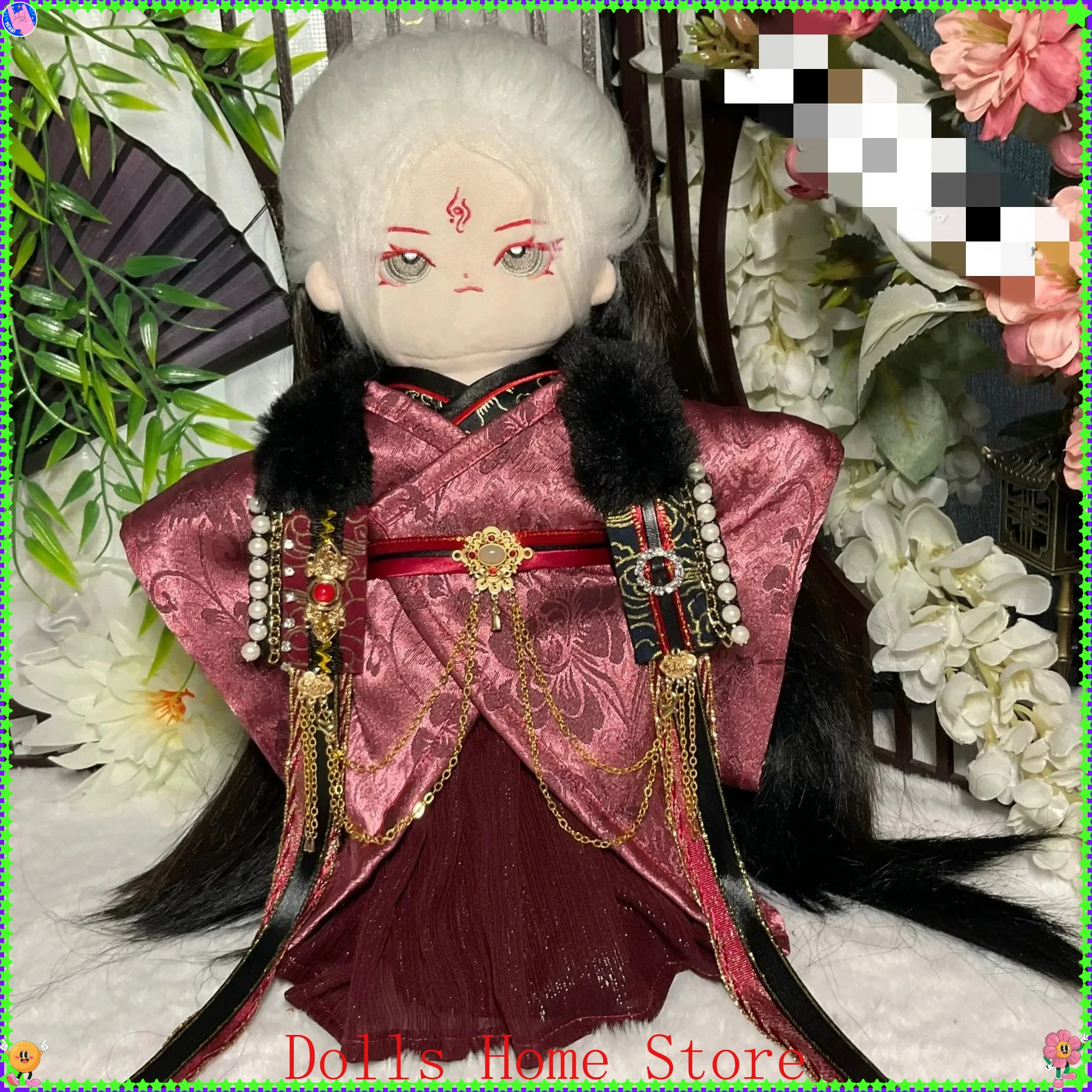 

Clothes Earl Prince Handsome Vintage Ancient Red Costume Suit Stuffed Plushies Body Clothing Anime Dress UP 20cm 30cm