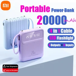 Xiaomi 20000มิลลิแอมป์ต่อชั่วโมงแบบพกพาชาร์จเร็วแบตเตอรี่สำรอง PD20W ชาร์จเร็วสำหรับ iPhone Samsung Huawei 2024ใหม่