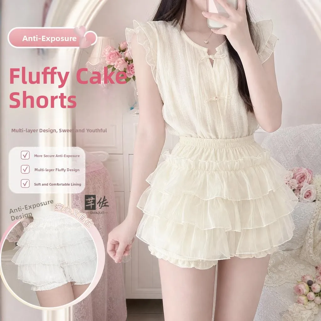 Women's Summer Anti-Light JK Puffy Skirt Dog Short Lolita Cute Inner Wear Pants Lantern Skirt Support Outerwear An-Ku