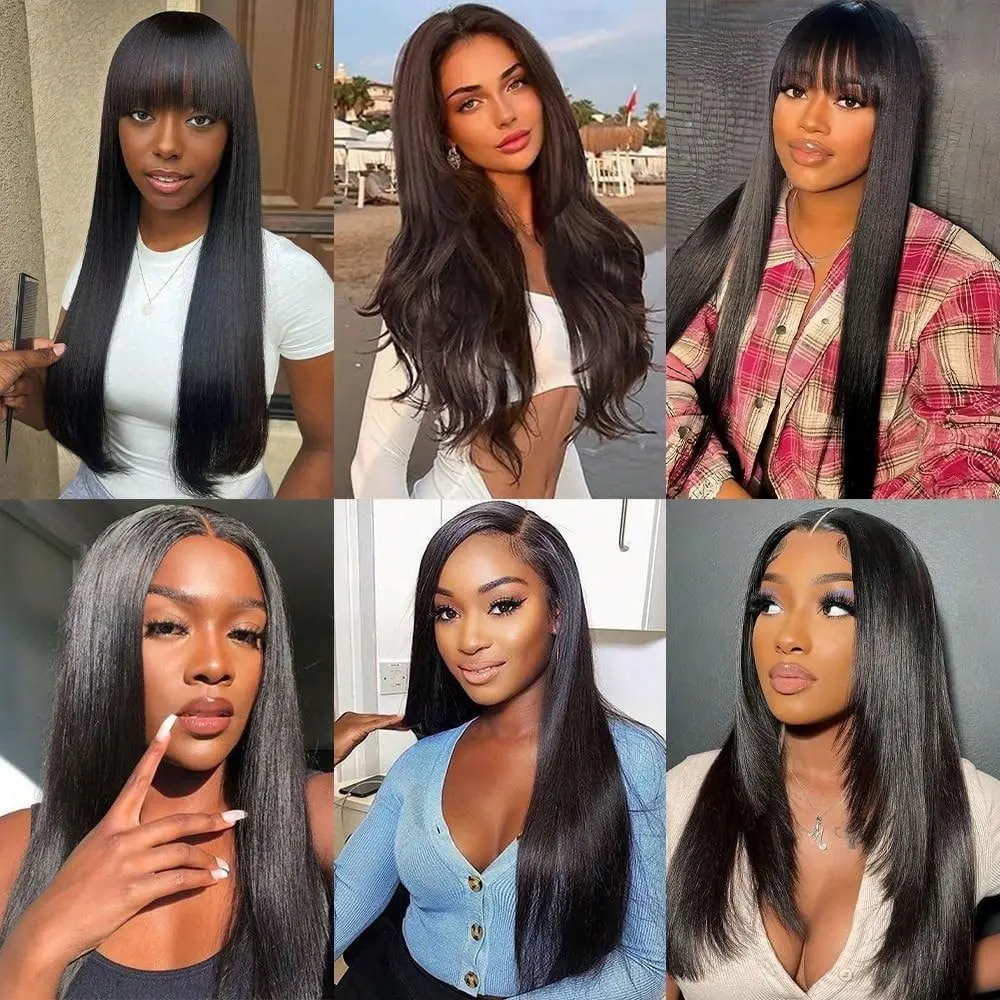 Hair Bundles Straight Human Hair Weave Bundles  Hair Extension Natural Black 1 3 4Pcs 12 32Inches  Combo pack Multiple options