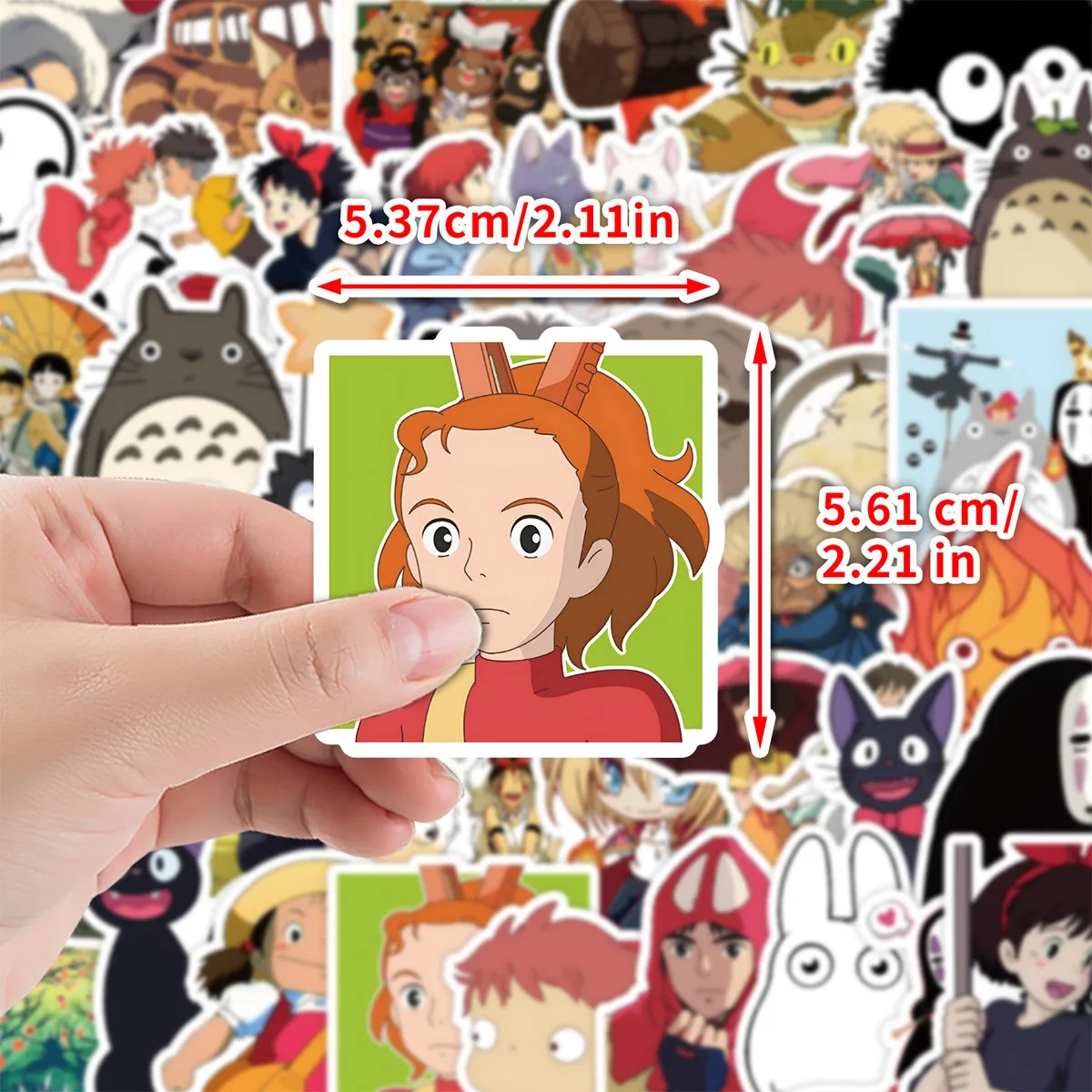 

50Pcs Hayao Miyazaki Ghibli Cartoon Stickers Cute Totoro Waterproof Vinyl Decals DIY Decor For Phone Laptop Suitcase Notebook Water Bottle Scrapbook Kids Anime Gift Wholesale Dropshipping
